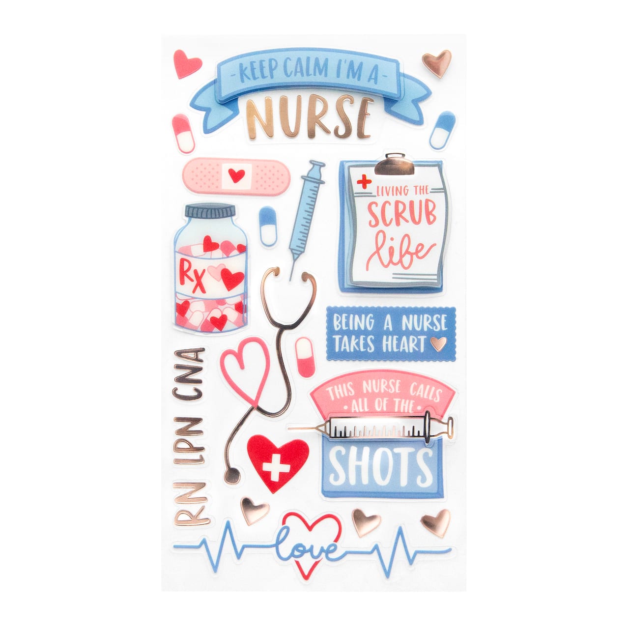12 Pack: Nurse Dimensional Stickers by Recollections™